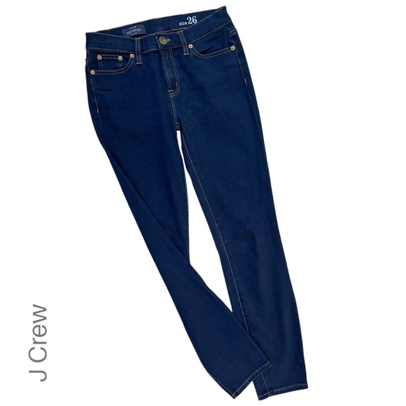 J CREW | NWOT TOOTHPICK JEANS 8” MID-RISE DARK WASH | SIZE: 26 - Picture 1 of 11